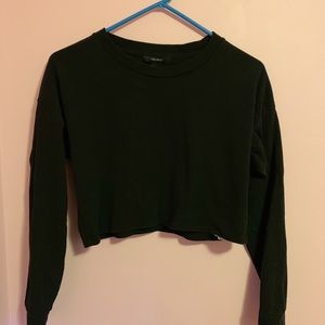 Forever 21 Black Crop Top Sweater